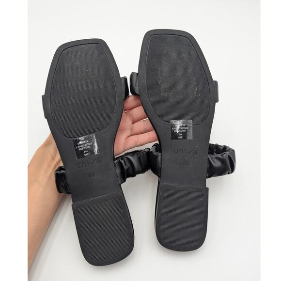 Unisa Unseista Scrunchie Double Strap Slide Sandal Women's Black Size US8 EU38.5 - Picture 8 of 12